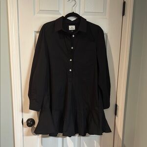 EUC Black Callahan Shirt Dress size Medium